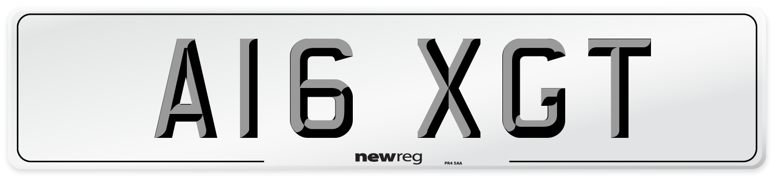 A16 XGT Number Plate from New Reg
